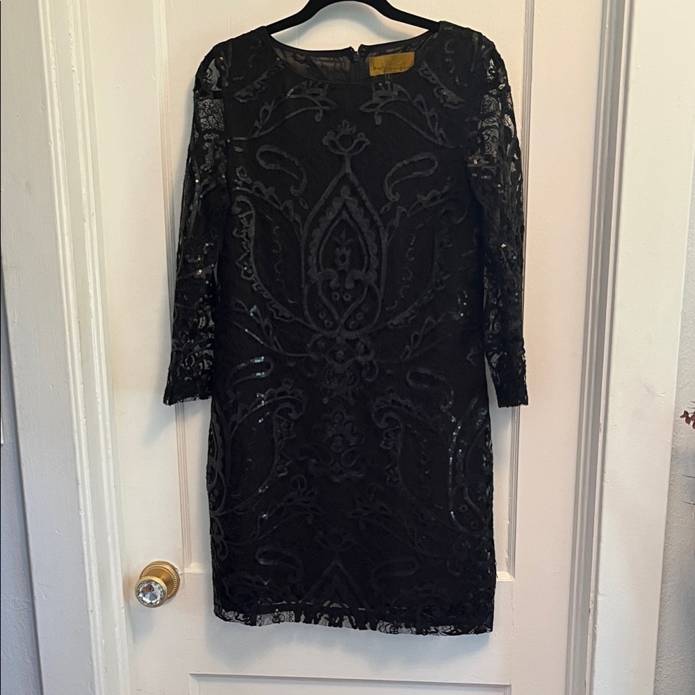 Nicole Miller Black Lace Dress